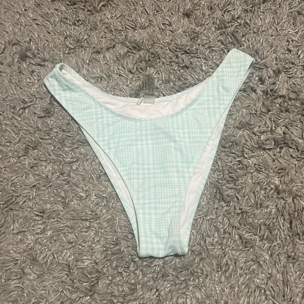 Mint Checkered Women's Swim Bottom